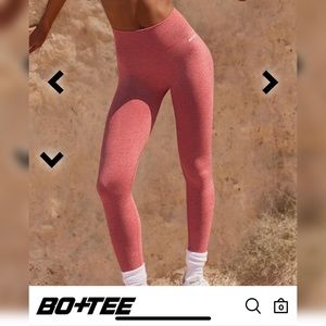 Bo+Tee NEW - Seamless Leggings in Coral - S